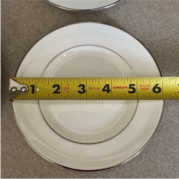 Wedgwood Regal Platinum Bread & Butter Plate and Footed Teacups Cups Set of 6 - Picture 7 of 11